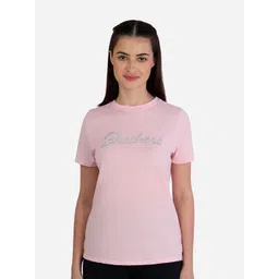 Skechers Women Typography Printed Round Neck Cotton T-shirt-picture-10
