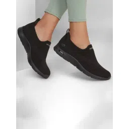 Skechers Women's ARCH FIT REFINE - DON'T GO Black Walking Shoes-picture-21