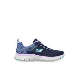 Skechers Women's FLEX APPLEA 4.0 Navy Multi Casual Lace Up Shoe-picture-22