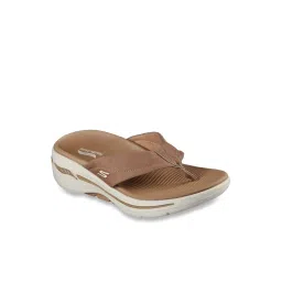 Skechers Women's GO WALK ARCH FIT SANDAL - AST Tan Walking Shoes image 2