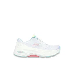 Skechers Women's MAX CUSHIONING ARCH FIT - SWI White Aqua Sports Lace Up Shoe-picture-37