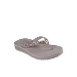 Skechers Women's Meditation Taupe Thong Sandals-picture-37