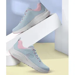 Skechers Womens VAPOR FOAM-CHEERFUL TIMES Light Blue Pink Casual Lace Up Shoe Sneakers For Women-picture-17