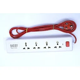 Skeisy 4 Socket Plus 1 Master Switch Push Button on/Off, 2.5 Mtr Long Wire Capacity up to 10 Amp.-picture-23