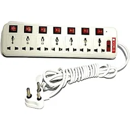 Skeisy Extension Board, 7+7 Universal Sockets Strip, LED Indicator & 3 Meter 6 AMP 7 Socket Extension Boards (White, 3 m)-picture-22