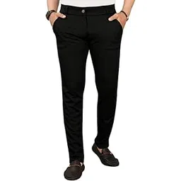 skevion Men's Regular Fit Casual Ankle Chino Trouser Style Lower, Everyday Wear Lower Pants Zipper and Button Closer Lycra Blend Stratchable Trousers-picture-46