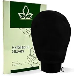 SKILAR Body Exfoliating Glove | Pure Viscose Fibre | Double Layered Exfoliating Body Glove for Dead Skin | Tan Removal for Face and Body | Scrub Glove For Dead Skin Black| Bath Glove | Gentle on the Skin | Improves circulation stimulates | Unisex | Easy to Use| (black)-picture-17