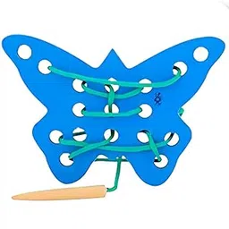 Skillofun Butterfly Lacing Toy, Develops Fine Motor Skills, Eco-Friendly Natural Wood, Child-Safe, Hand-Eye Coordination Development, Hour-Long Captivating Fun-picture-23