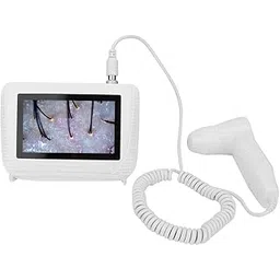 Skin Hair Analyser,5 in 50X/200xLens LCD Digital Microscope Rechargeable Portable Scalp Detector Scanner Professional Scalp Hair Follicle Oil Moisture Magnifying Detector Skin Pigment Tester,US-picture-45