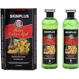 SKINPLUS Fruit Vinegar Gel Organic & Natural Hair Color Dye for Black Hair (BLACK, 1000 ML)-picture-25