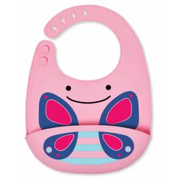 skiphop Skip Hop Silicon Bib With Crumb Catcher - Pink-picture-27