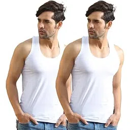 skipper Men's Cotton Vest - Classic Interlock - White - Pack of 2-picture-40