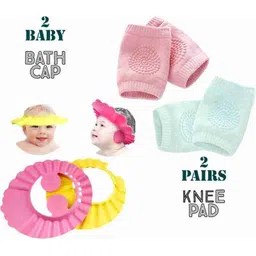 skv aby Shower Cap Hat Wash Hair Shield for Kids Head + 2 pairs baby knee pad-picture-10