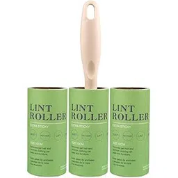 SKVM lint Remover Roller for Clothes Lint Rollers Brush Reusable Sticky Picker Cleaner Roller Easy Tear Sheets Travel Pet Hair 10cm Sheet Set of 3 Rolls 180 Sheets, 60 Each lint roll Remover-picture-11