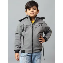 SKY HEIGHTS Boys Polyester Bomber with Patchwork Jacket-picture-25