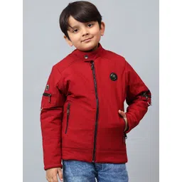SKY HEIGHTS Boys Polyester Padded Jacket with Patchwork-picture-50