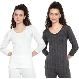 sky heights Women 3/4th Sleeve Thermal Tops Combo of 2-picture-13