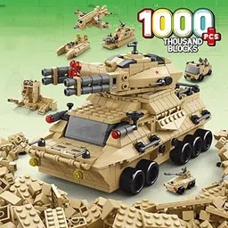 SKY LINE OCEAN 6-in-1 Military Tank Building Block Set Toys | STEAM Kit for Kids | Build Military Vehicles & Transporters (1000+ Pcs) | Birthday Gift for Boys & Girls || 6 Months Structural Warranty-picture-15