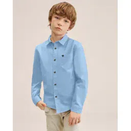 sky pearl Boys Regular Fit Shirt with Spread Collar-picture-47