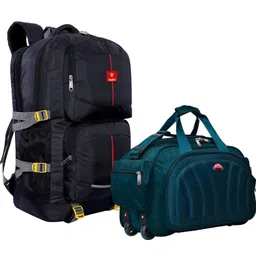 sky spirit Rucksack Backpack and Duffel Bag With Wheels Combo Pack of 2 For men and women Rucksack- 40 L-picture-29