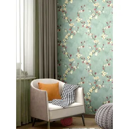 Sky Walls Green & Yellow Printed Waterproof Wallpaper-picture-37