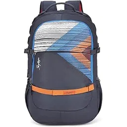 skybags Cruze Xl College 4 Compartment Laptop Backpack Iron, 31 Liters,Blue image 1