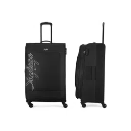 Skybags Black Hack Large Soft Sided Checked Luggage-picture-11