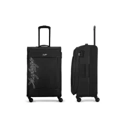 Skybags Black Hack Medium Soft Sided Checked Luggage-picture-10