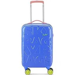 skybags Crest Cabin Hardshell Luggage (55 Cm) | Polycarbonate Luggage 4 Wheel Inline Trolley Bag with 8 Wheels and TSA Approved Lock | Dazzling Blue Amber | Unisex, Medium-picture-29