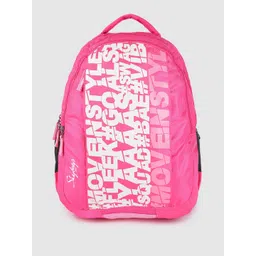 Skybags Kids Pink & White Typography Printed Backpack-picture-54