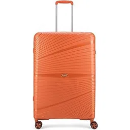 skybags Polypropylene Skylite Check-in Trolley Bag, 77cm | Large Hard-Sided Luggage for Travel with Smooth 8-Spinner Wheel & TSA Lock | 5-Year International Warranty - Orange-picture-48