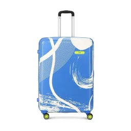 Skybags Splash Blue Printed Large Hard Sided Checked Luggage-picture-13