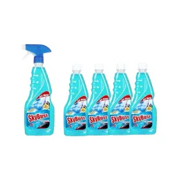 SKYBUST 500 ml Each & 4 Refill Lavender Concentrated Glass Cleaner Liquid (Pack of 5)-picture-31