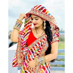 skycraftx Self Design Bollywood Georgette Saree-picture-23