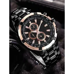 Skylark Men Stainless Steel Bracelet Style Straps Analogue Watch SkyBrown125-picture-45