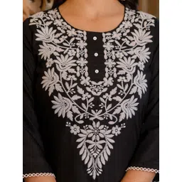 Skylee Pop Women Embroidered Chikankari Kurta image 2