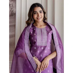 SKYLEE Women Ethnic Motifs Printed Kurta with Trousers & Dupatta-picture-34