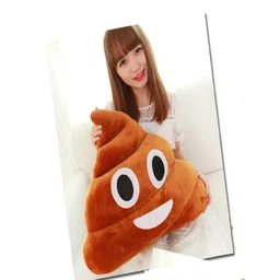 SKYLOFTS Brown Poop Cushion Pillow Stuffed Soft Toy image 1