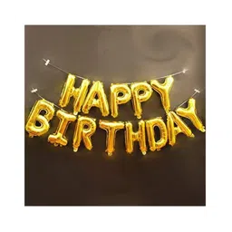 Skylofts Happy Birthday Foil Balloons- Gold-picture-11