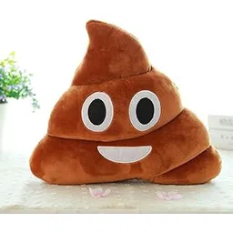 Skylofts Plush Soft Smiley Emoji Dark Poop Cushion Pillow Stuffed Toy Doll, 35Cm, Brown-picture-10