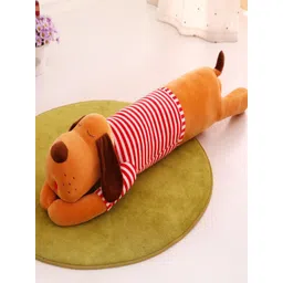 SKYLOFTS Unisex Kids Brown & Red Dog Pillow Soft Toy-picture-47