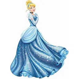 SkyOlla Cinderella Wall Decal - Girls Room Decor Sticker - Self Adhesive Vinyl Disney Princess Wall Art for Bedroom, Hall, Kitchen & Furniture - 24x17 Inch Waterproof Sticker - Pack of 1-picture-18