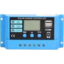 Skypearll Solar Charge Controller 30A, 12V/24V Intelligent Battery Regulator for Lead Acid & Lithium Battery with LCD Display with 3A USB Port (30 AMPERE – Sky Blue)-picture-15