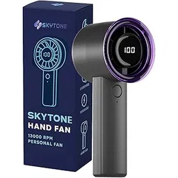 SKYTONE Hand Fan Portable, Powerful Hand Fan Cute Design 5 Speed-13000 RPM, Lightweight-Compact & Lightweight – Ideal for Home, Office, Outdoor (Grey)-picture-25