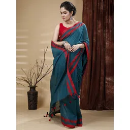 SLAGHA Embroidered Taant Saree image 4