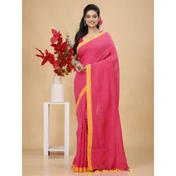 SLAGHA Solid Taant Saree-picture-13