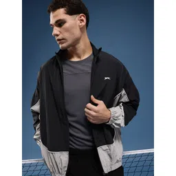 Slazenger Mock Collar Colourblocked Sporty Jacket-picture-12