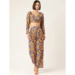 Sleek Italia Tropical Print Crop Top & Trousers-picture-21