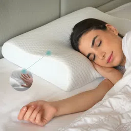 sleepsia Contour Cervical Orthopedic Memory Foam Pillow for Neck and Shoulder Pain- Memory Foam Geometric Sleeping Pillow Pack of 1-picture-13