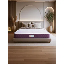 Sleepwell Purple & White Quilted Orthopedic Double Size Mattress-picture-32